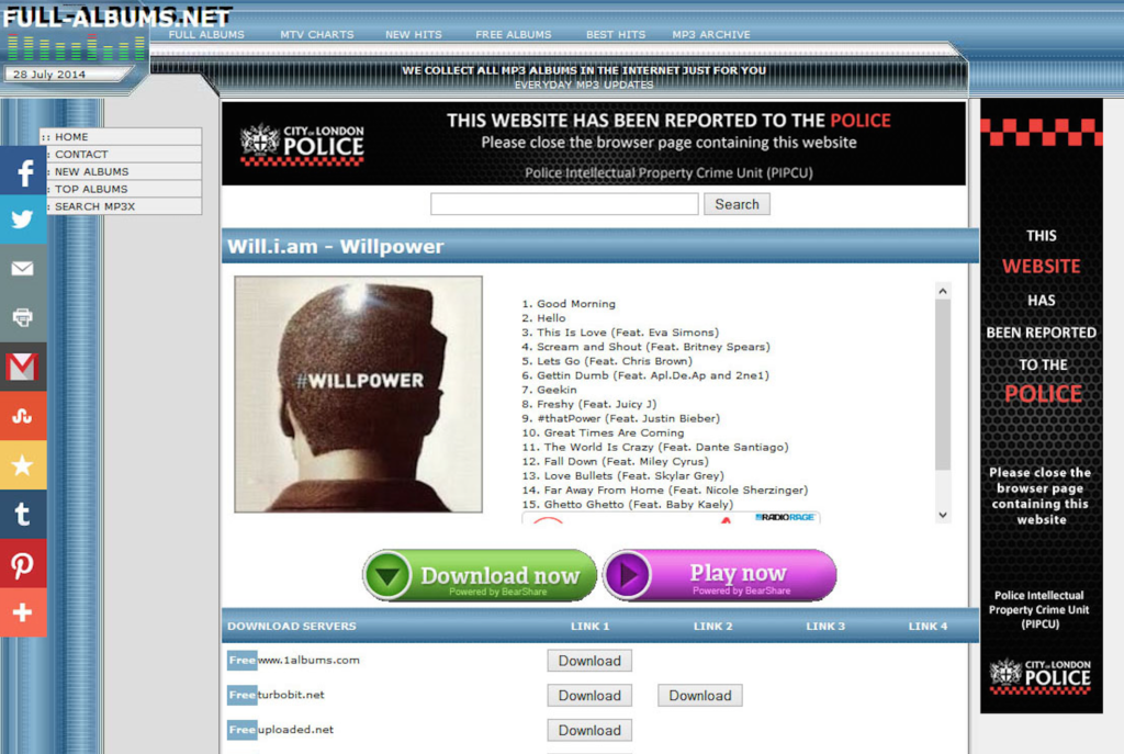 Police Crackdown On Piracy Continues With Ad Replacement