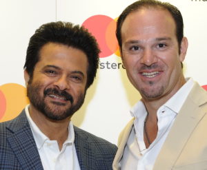 Anil Kapoor (left) with MasterCard's Sam Ahmed