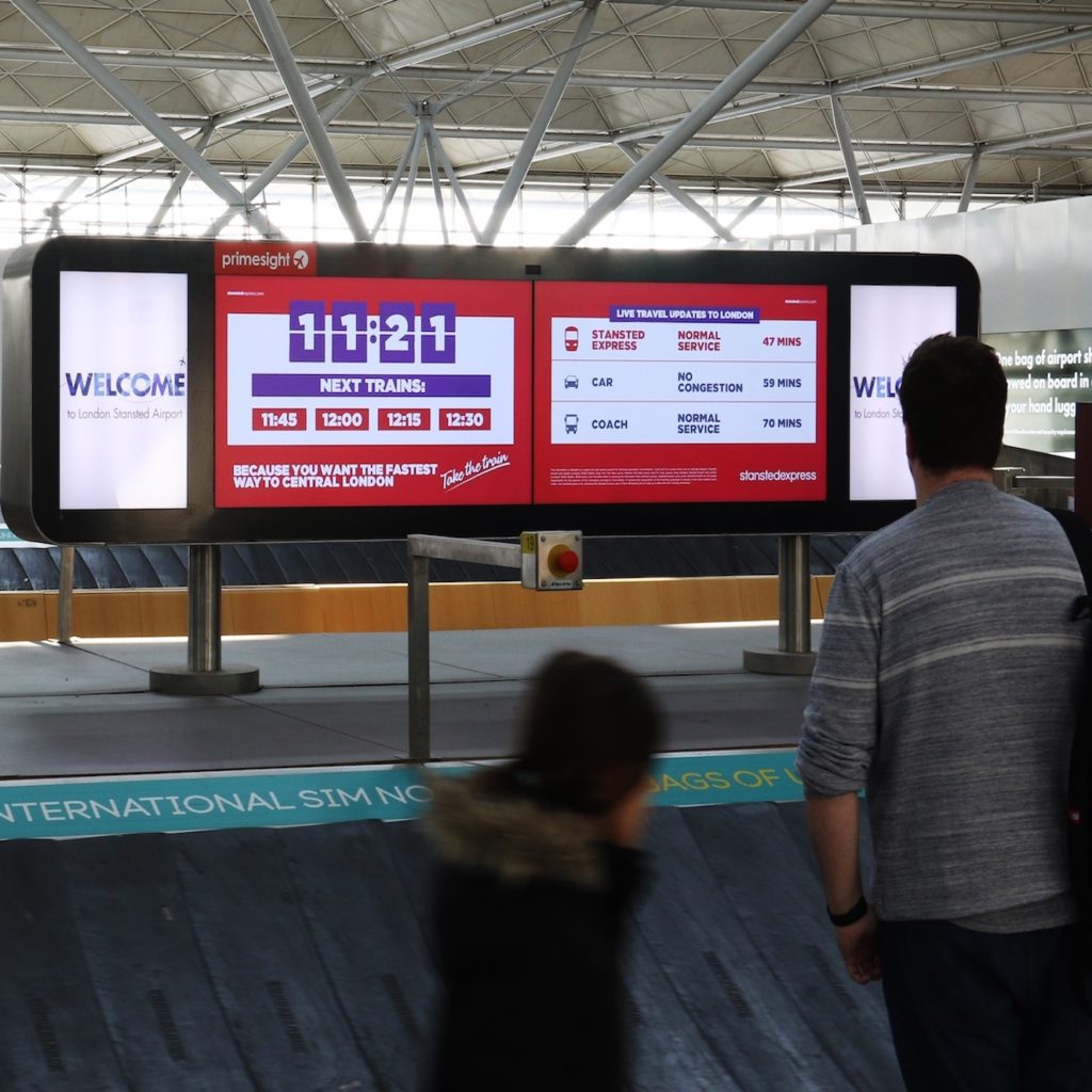 Live Data Use in Digital Out-of-Home Campaigns: Q&A with Neil McKenney, DOOH.com Stansted Airport Billboard