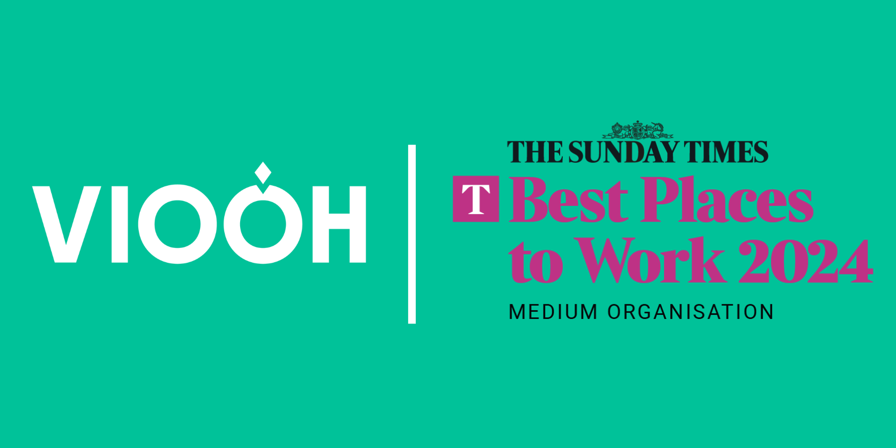 VIOOH Listed One of the Best Places to Work 2024 by The Sunday Times