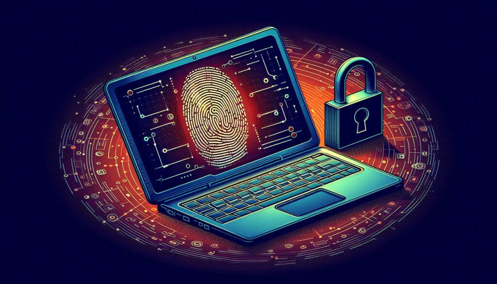 “Publishers must double down on privacy-first identity solutions.” Tamir Shub of IntentIQ Privacy-first data - fingerprint on screen