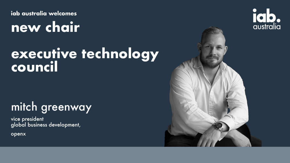 OpenX APAC MD Mitchell Greenway Appointed Chair of the IAB Executive Technology Council