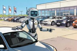 Robot car salesman