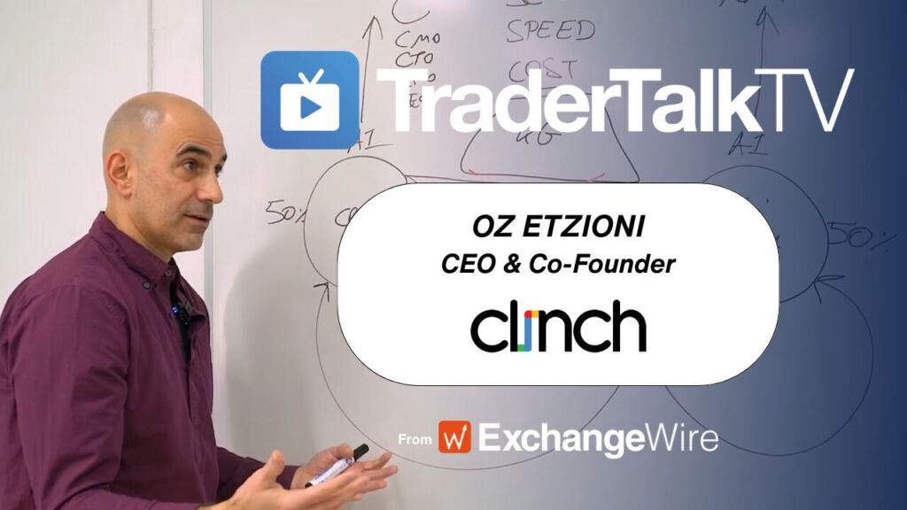 Oz Etzioni, CEO & co-founder of Clinch, at the ExchangeWire whiteboard for a Trader Talk.