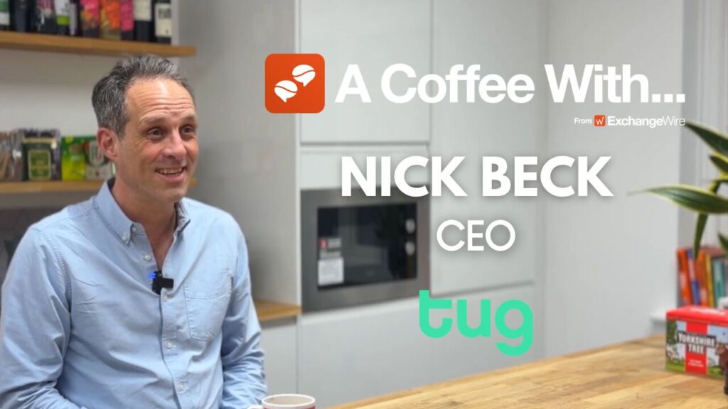 Shot of Nick Beck, CEO of Tug, in the ExchangeWire kitchen for an episode of A Coffee With...