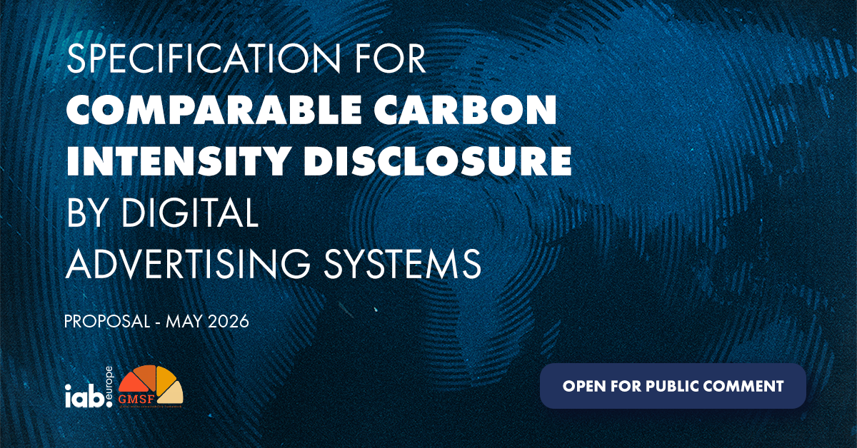 IAB Europe Opens Public Comment on carbon.json Disclosure Specification