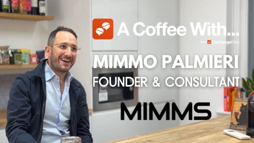 Shot of Mimmo Palmieri, founder and consultant at MIMMS, in the ExchangeWire kitchen for an episode of 'A Coffee With...'