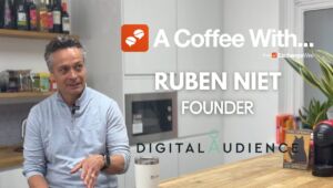 Shot of Ruben Niet, founder of digitalAudience, in the ExchangeWire kitchen for an episode of 'A Coffee With...'