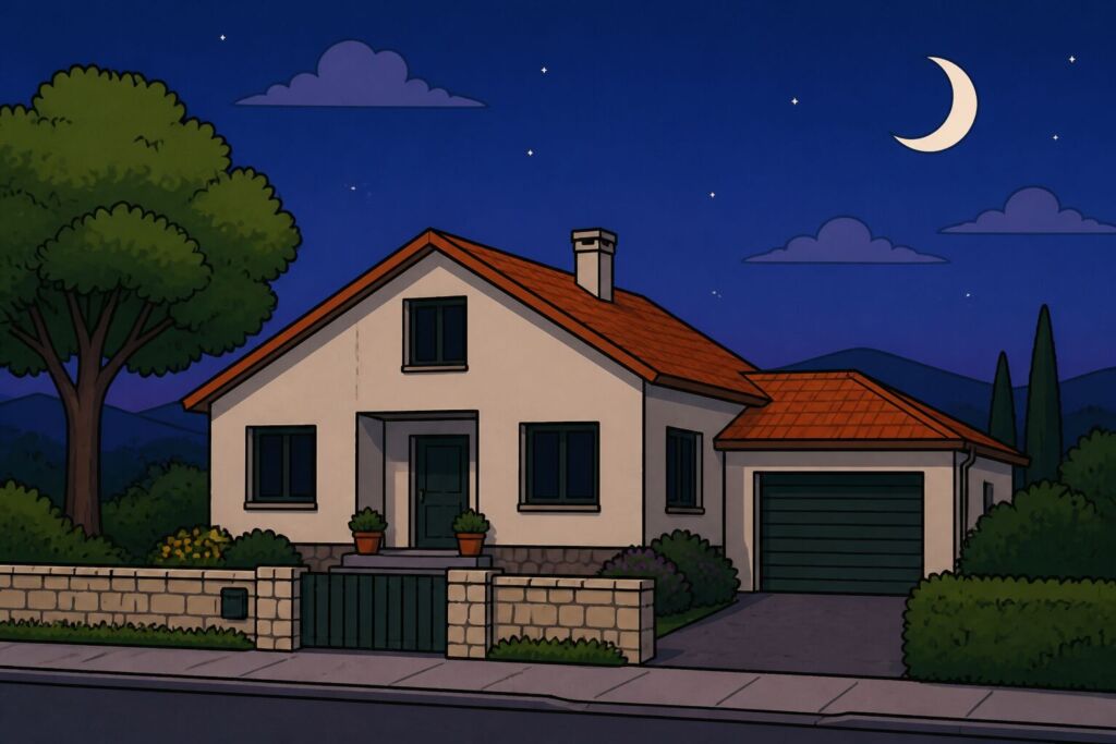 A house with no lights on