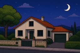 A house with no lights on