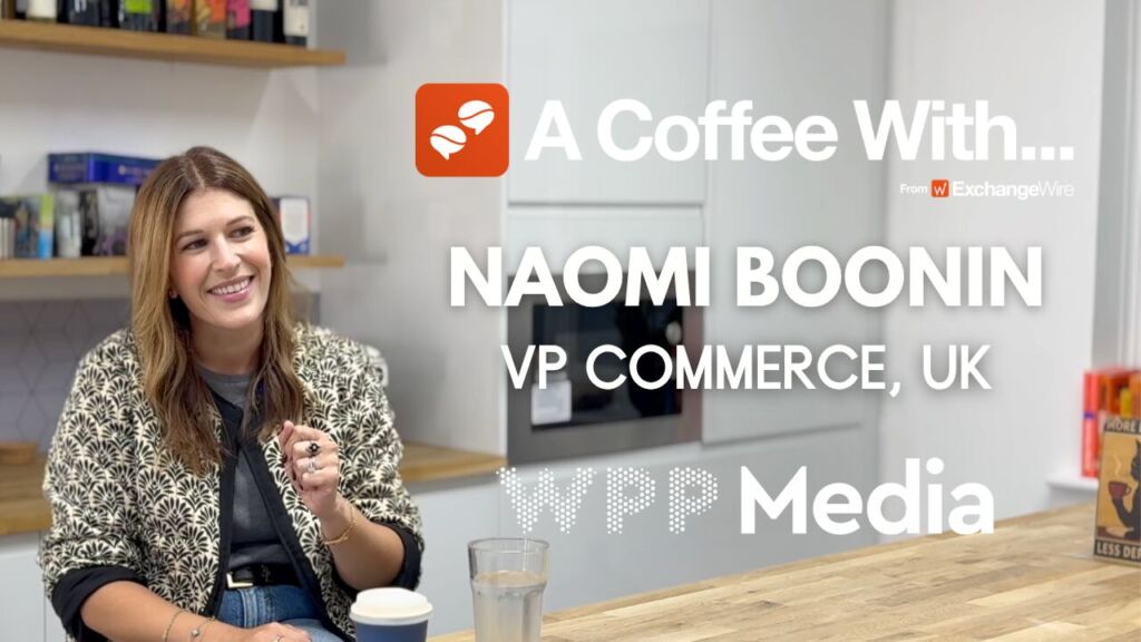 Shot of Naomi Boonin, VP Commerce, UK at WPP Media, in the ExchangeWire kitchen for an episode of 'A Coffee With...'