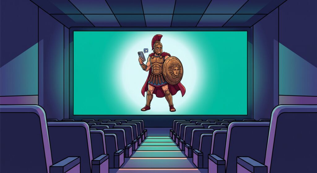 Why a Three Hour Epic Still Captures Our Attention A Trojan soldier on a cinema screen