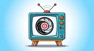 An old-fashioned TV set