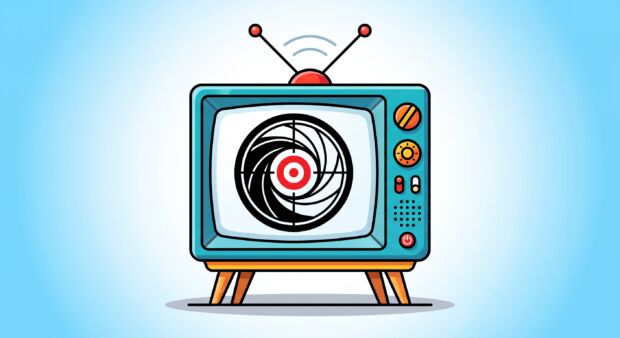 An old-fashioned TV set