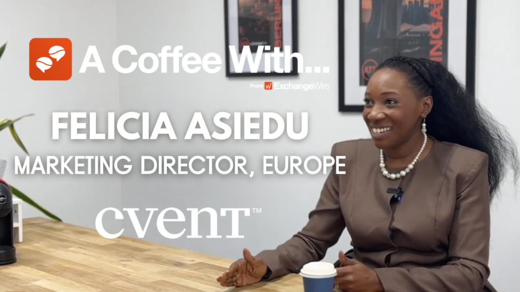 Felicia Asiedu, marketing director, Europe at Cvent, in the ExchangeWire kitchen for an episode of 'A Coffee With...'